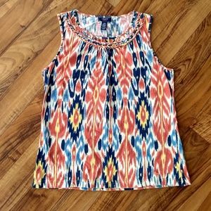 Chaps multicolored sleeveless top